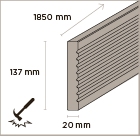 MOSO Bamboo X-treme 20 x 137 mm sile/riffel (otsalaud ilma paigaldus sooneta)